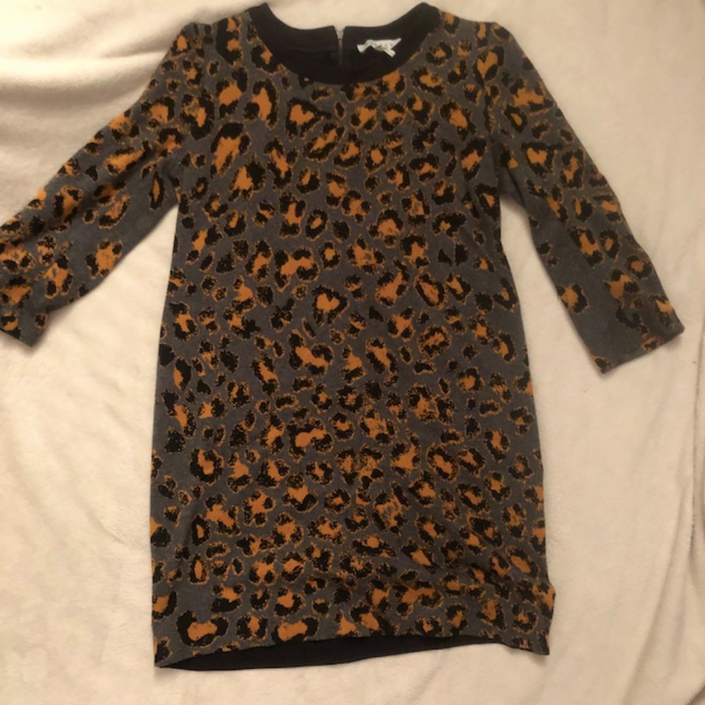 Sandro Knit Leopard Mini Dress